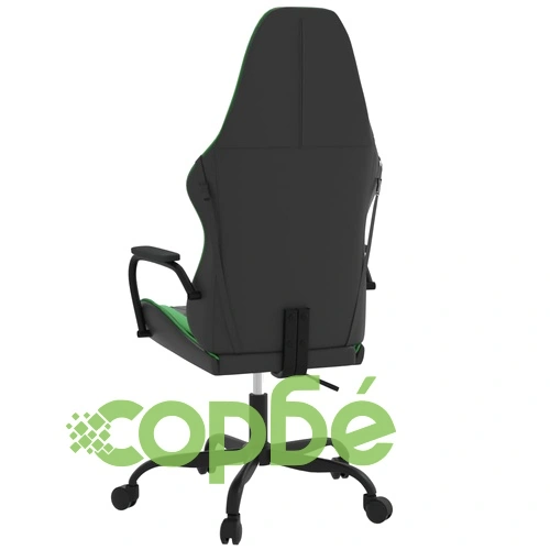 Гейминг стол, черно и зелено, изкуствена кожа ➤ топ цена ➤ sorbe.bg