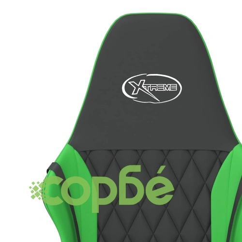 Гейминг стол, черно и зелено, изкуствена кожа ➤ топ цена ➤ sorbe.bg