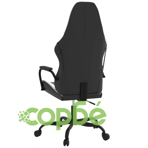 Гейминг стол, черно и бяло, изкуствена кожа ➤ топ цена ➤ sorbe.bg