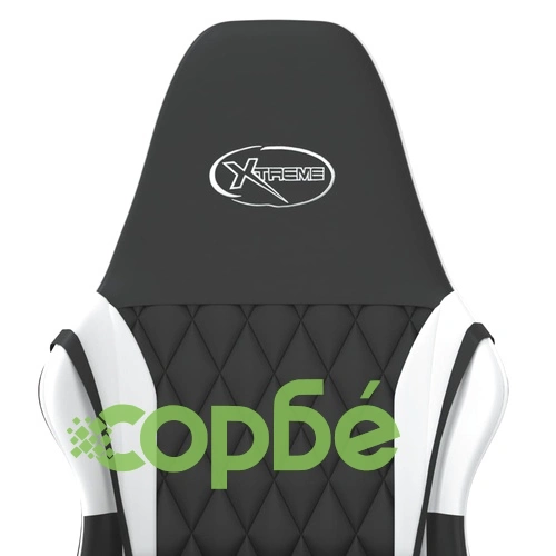 Гейминг стол, черно и бяло, изкуствена кожа ➤ топ цена ➤ sorbe.bg