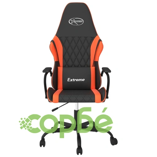 Гейминг стол, черно и оранжево, изкуствена кожа ➤ топ цена ➤ sorbe.bg