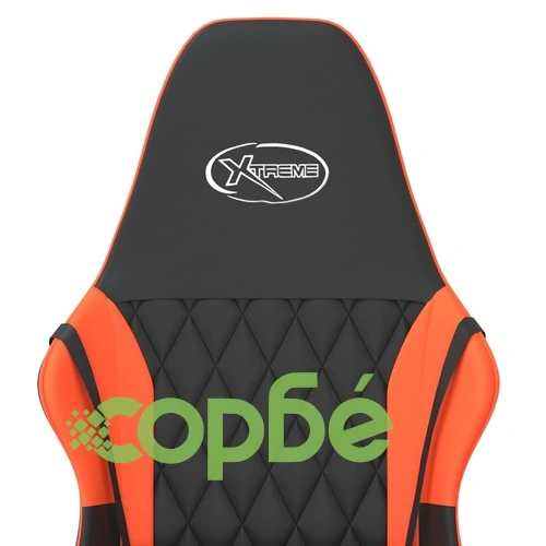 Гейминг стол, черно и оранжево, изкуствена кожа ➤ топ цена ➤ sorbe.bg