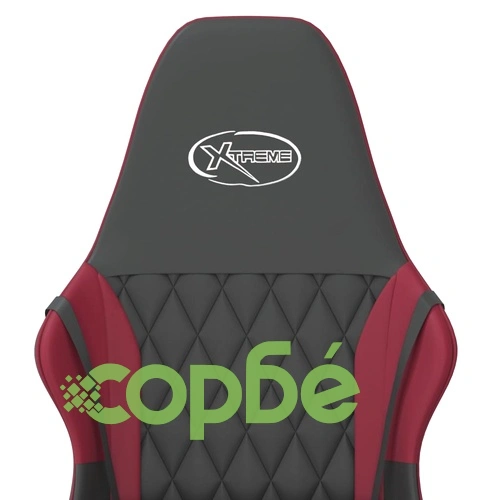 Гейминг стол, черно и виненочервено, изкуствена кожа ➤ топ цена ➤ sorbe.bg