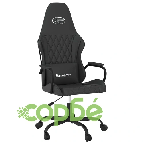 Гейминг стол, черен, изкуствена кожа ➤ топ цена ➤ sorbe.bg