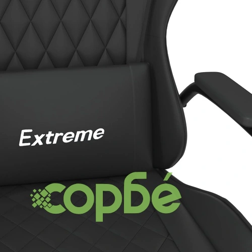 Гейминг стол, черен, изкуствена кожа ➤ топ цена ➤ sorbe.bg