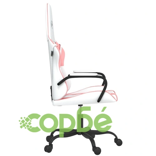 Гейминг стол, бяло и розово, изкуствена кожа ➤ топ цена ➤ sorbe.bg