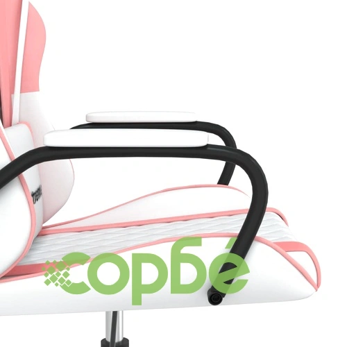 Гейминг стол, бяло и розово, изкуствена кожа ➤ топ цена ➤ sorbe.bg