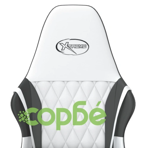 Гейминг стол, бяло и черно, изкуствена кожа ➤ топ цена ➤ sorbe.bg