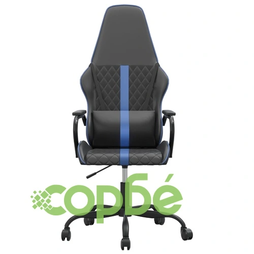 Гейминг стол, черно и синьо, изкуствена кожа ➤ топ цена ➤ sorbe.bg