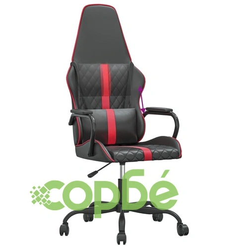 Гейминг стол, черно и червено, изкуствена кожа ➤ топ цена ➤ sorbe.bg