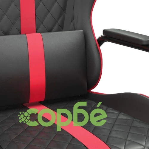 Гейминг стол, черно и червено, изкуствена кожа ➤ топ цена ➤ sorbe.bg