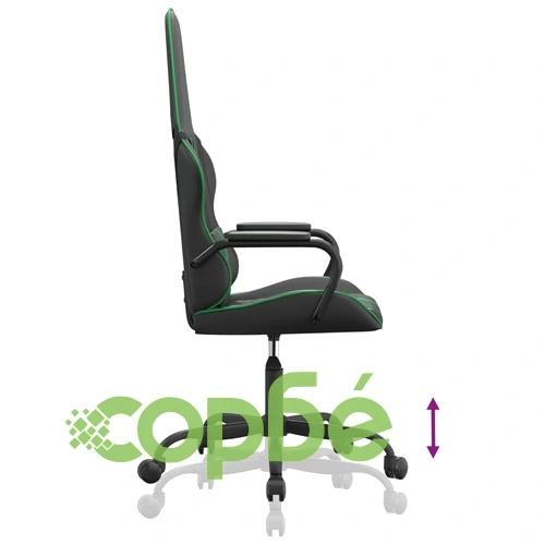 Гейминг стол, черно и зелено, изкуствена кожа ➤ топ цена ➤ sorbe.bg