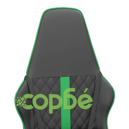 Гейминг стол, черно и зелено, изкуствена кожа ➤ топ цена ➤ sorbe.bg