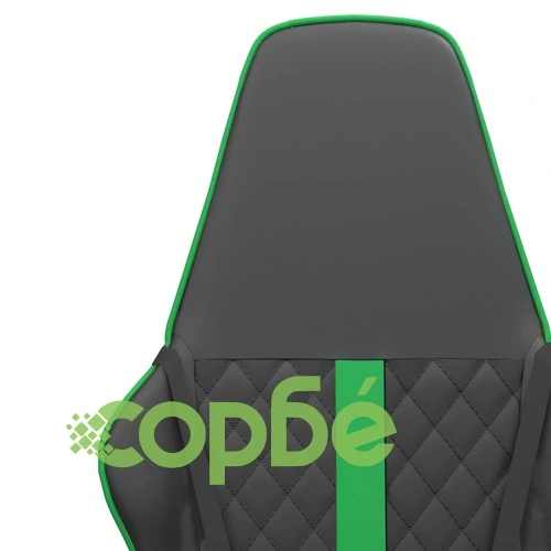 Гейминг стол, черно и зелено, изкуствена кожа ➤ топ цена ➤ sorbe.bg