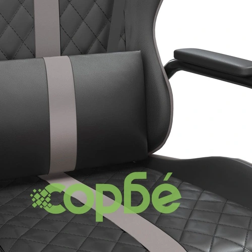 Гейминг стол, черно и сиво, изкуствена кожа ➤ топ цена ➤ sorbe.bg