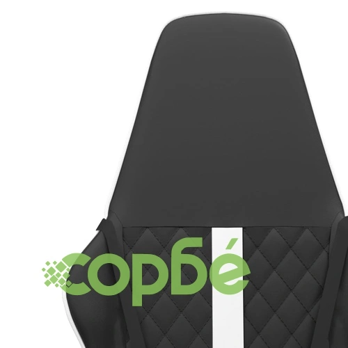 Гейминг стол, черно и бяло, изкуствена кожа ➤ топ цена ➤ sorbe.bg