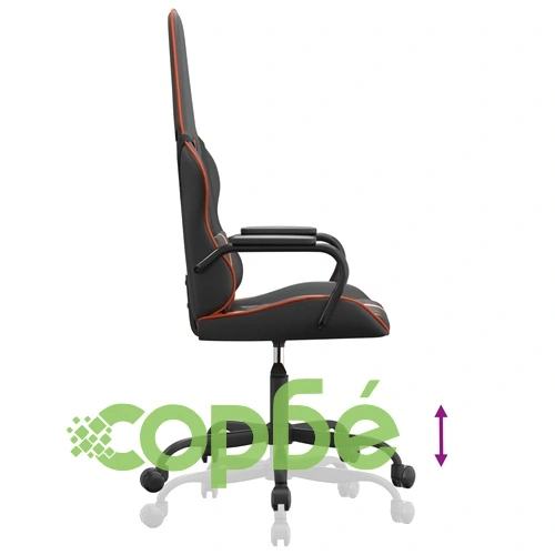 Гейминг стол, черно и оранжево, изкуствена кожа ➤ топ цена ➤ sorbe.bg