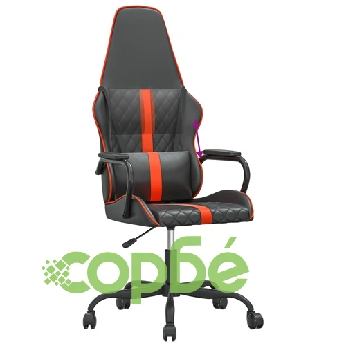 Гейминг стол, черно и оранжево, изкуствена кожа ➤ топ цена ➤ sorbe.bg