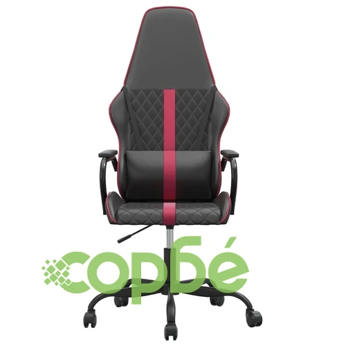 Гейминг стол, черно и виненочервено, изкуствена кожа ➤ топ цена ➤ sorbe.bg