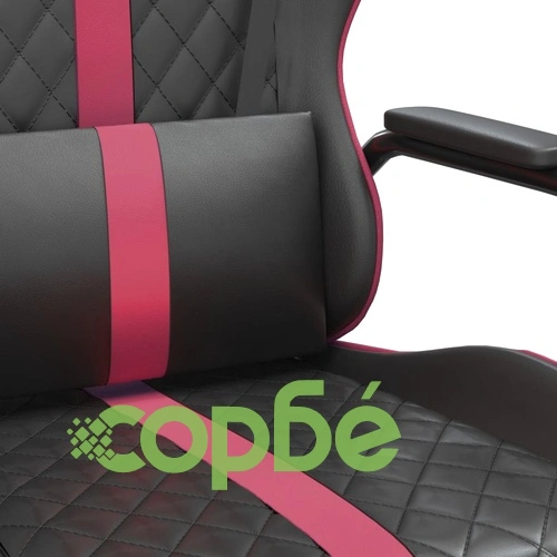 Гейминг стол, черно и виненочервено, изкуствена кожа ➤ топ цена ➤ sorbe.bg