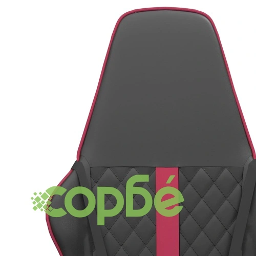 Гейминг стол, черно и виненочервено, изкуствена кожа ➤ топ цена ➤ sorbe.bg