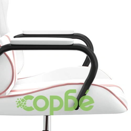 Гейминг стол, бяло и розово, изкуствена кожа ➤ топ цена ➤ sorbe.bg