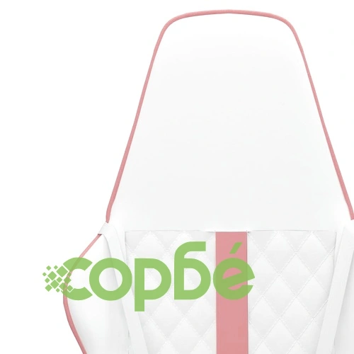 Гейминг стол, бяло и розово, изкуствена кожа ➤ топ цена ➤ sorbe.bg