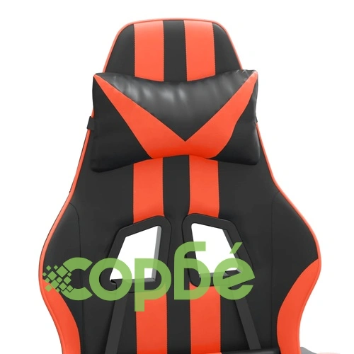 Гейминг стол, черно и оранжево, изкуствена кожа ➤ топ цена ➤ sorbe.bg