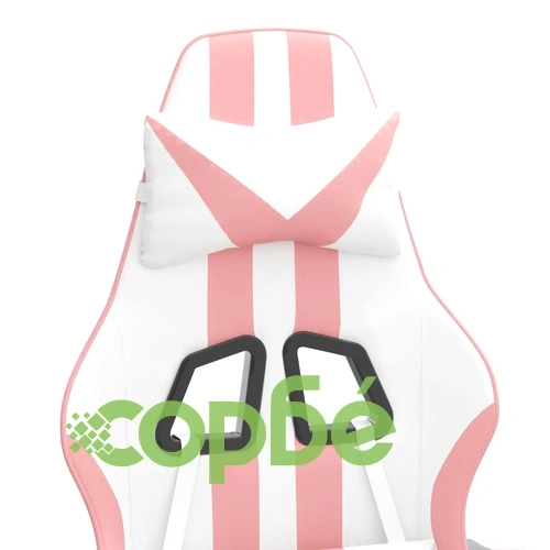 Гейминг стол, бяло и розово, изкуствена кожа ➤ топ цена ➤ sorbe.bg