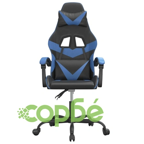 Гейминг стол, черно и синьо, изкуствена кожа ➤ топ цена ➤ sorbe.bg