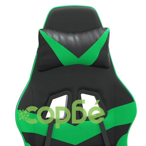 Гейминг стол, черно и зелено, изкуствена кожа ➤ топ цена ➤ sorbe.bg