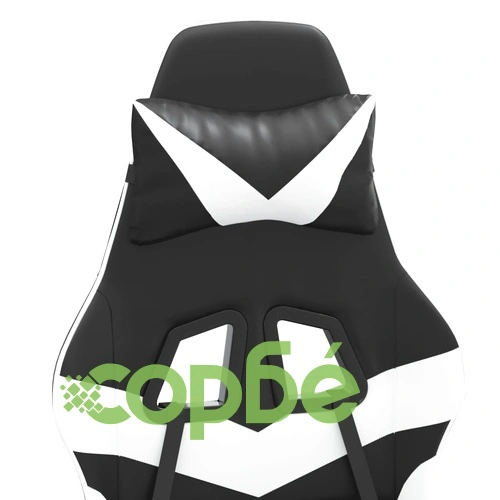 Гейминг стол, черно и бяло, изкуствена кожа ➤ топ цена ➤ sorbe.bg