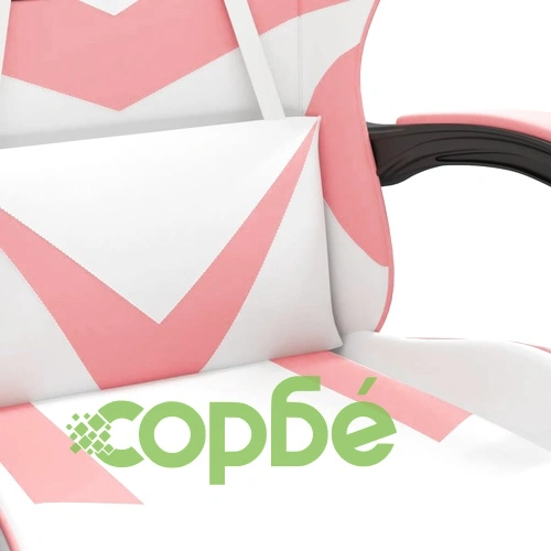 Гейминг стол, бяло и розово, изкуствена кожа ➤ топ цена ➤ sorbe.bg