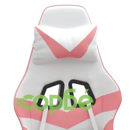 Гейминг стол, бяло и розово, изкуствена кожа ➤ топ цена ➤ sorbe.bg