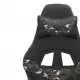 Гейминг стол с опора за крака черно и камуфлаж изкуствена кожа