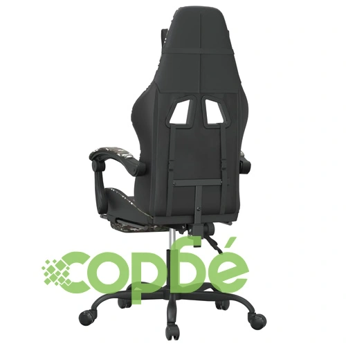 Гейминг стол с опора за крака черно и камуфлаж изкуствена кожа ➤ топ цена ➤ sorbe.bg