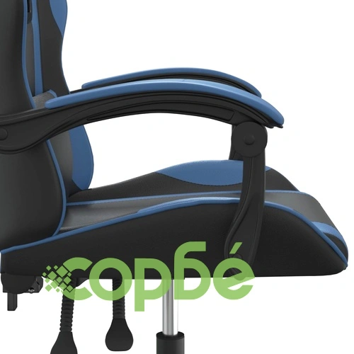 Гейминг стол, черно и синьо, изкуствена кожа ➤ топ цена ➤ sorbe.bg