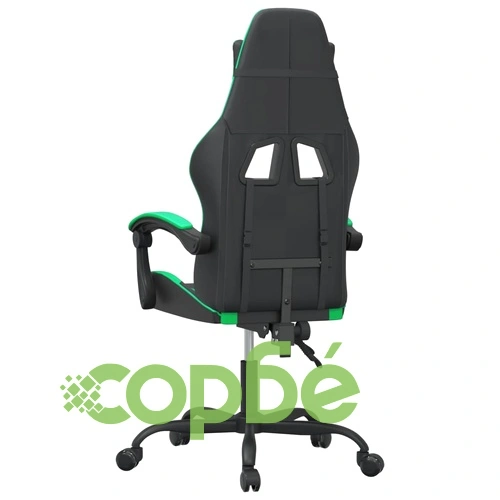 Гейминг стол, черно и зелено, изкуствена кожа ➤ топ цена ➤ sorbe.bg