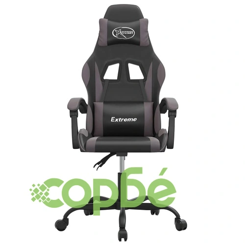 Гейминг стол, черно и сиво, изкуствена кожа ➤ топ цена ➤ sorbe.bg