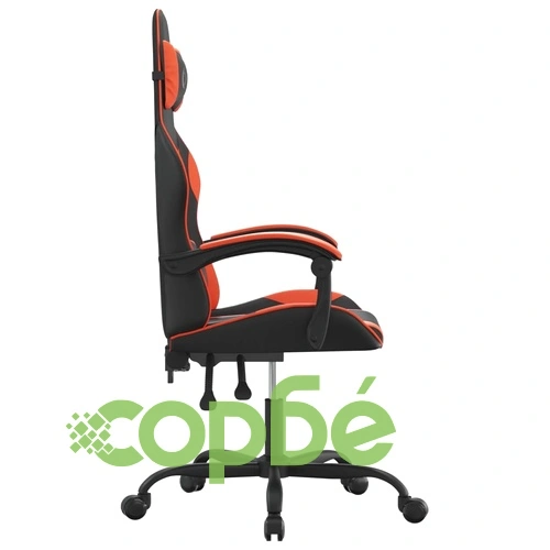 Гейминг стол, черно и оранжево, изкуствена кожа ➤ топ цена ➤ sorbe.bg