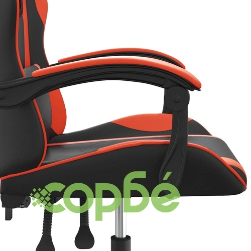 Гейминг стол, черно и оранжево, изкуствена кожа ➤ топ цена ➤ sorbe.bg