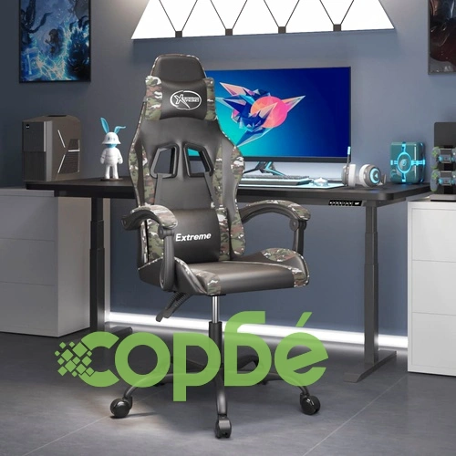 Гейминг стол, черно и камуфлаж, изкуствена кожа ➤ топ цена ➤ sorbe.bg