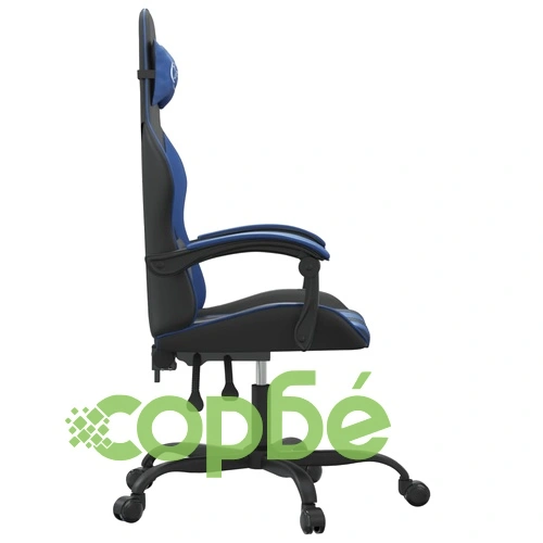 Гейминг стол, черно и синьо, изкуствена кожа ➤ топ цена ➤ sorbe.bg