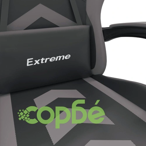 Гейминг стол, черно и сиво, изкуствена кожа ➤ топ цена ➤ sorbe.bg