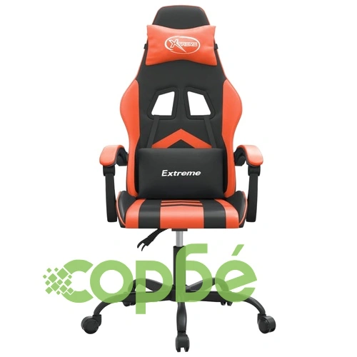 Гейминг стол, черно и оранжево, изкуствена кожа ➤ топ цена ➤ sorbe.bg