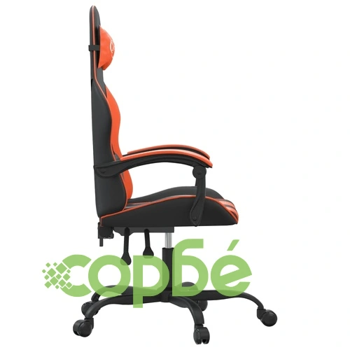 Гейминг стол, черно и оранжево, изкуствена кожа ➤ топ цена ➤ sorbe.bg