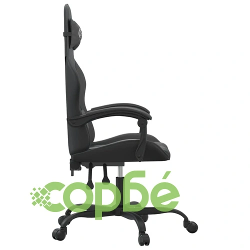 Гейминг стол, черен, изкуствена кожа ➤ топ цена ➤ sorbe.bg