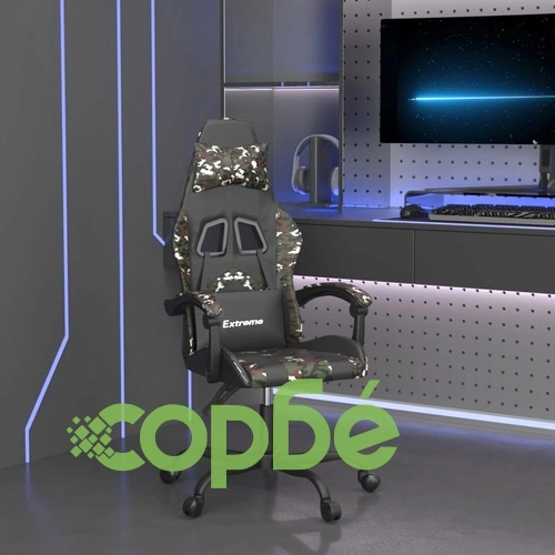 Гейминг стол, черно и камуфлаж, изкуствена кожа ➤ топ цена ➤ sorbe.bg