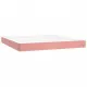 Боксспринг легло с матрак, розово, 160x200 см, кадифе