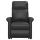 Изправящ масажен стол, черен, изкуствена кожа